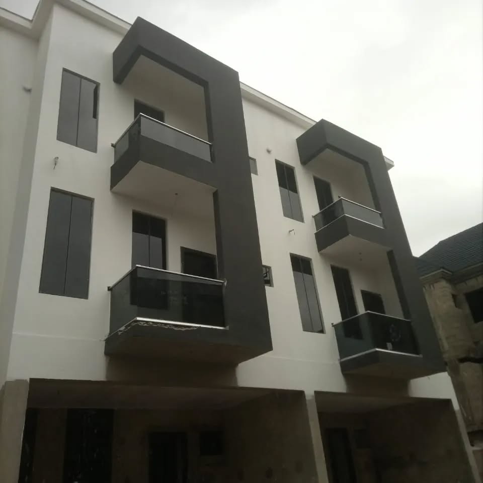 Completed multi-story residential building